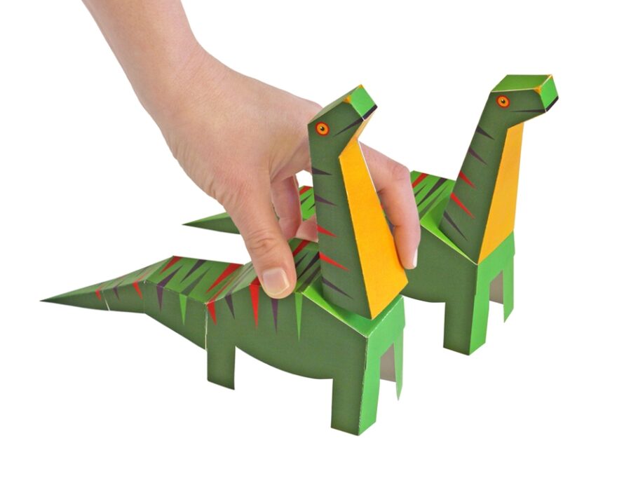 dinossauros de papel