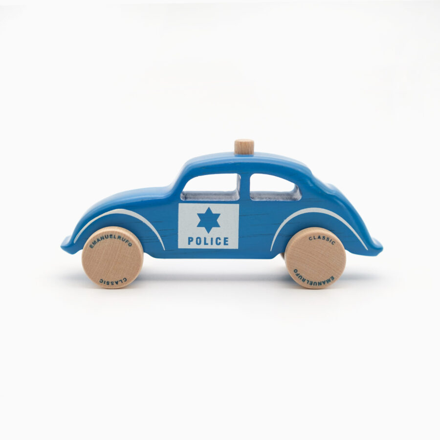 Carro polícia de madeira